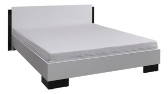Bračni krevet 160x200 cm Laurenia (bijela + crna) (s podnicom)