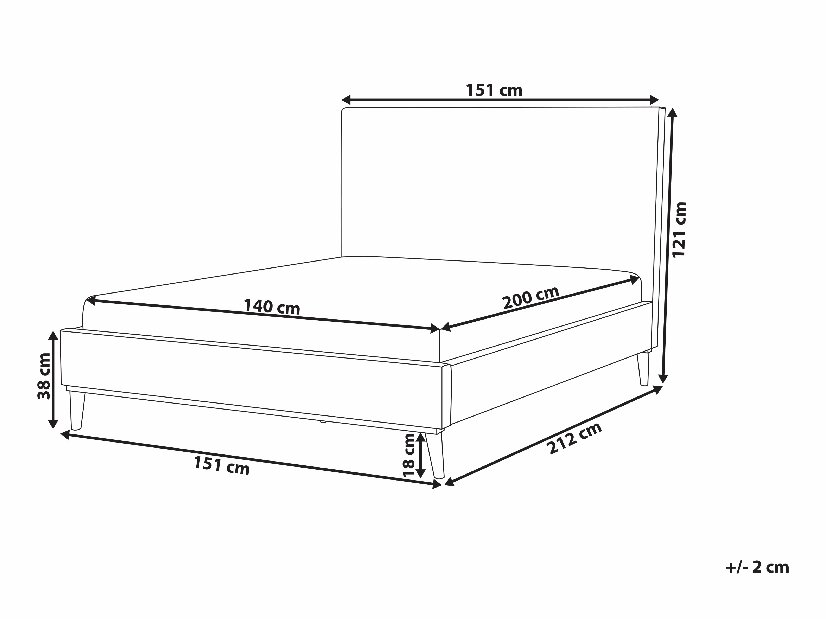 Manželská posteľ 140 cm BARON (s roštom) (ružová)