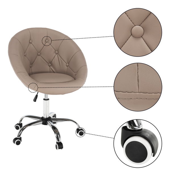 Otočné kreslo Guna New (sivohnedá)