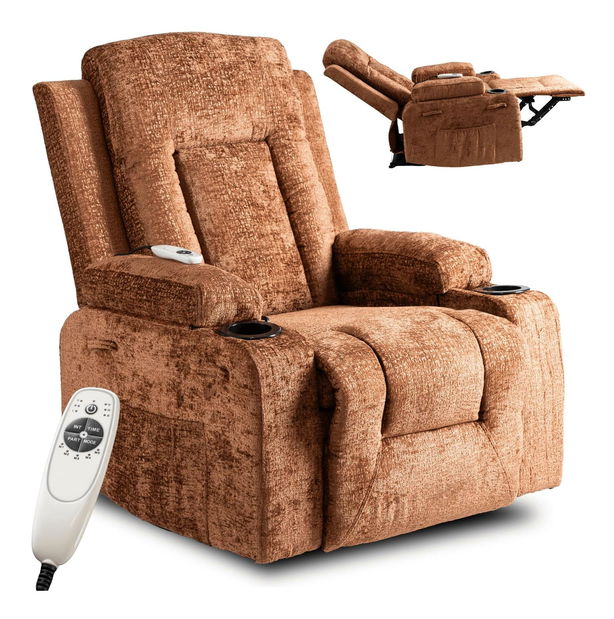 Masážne kreslo Banesto (hnedá) 