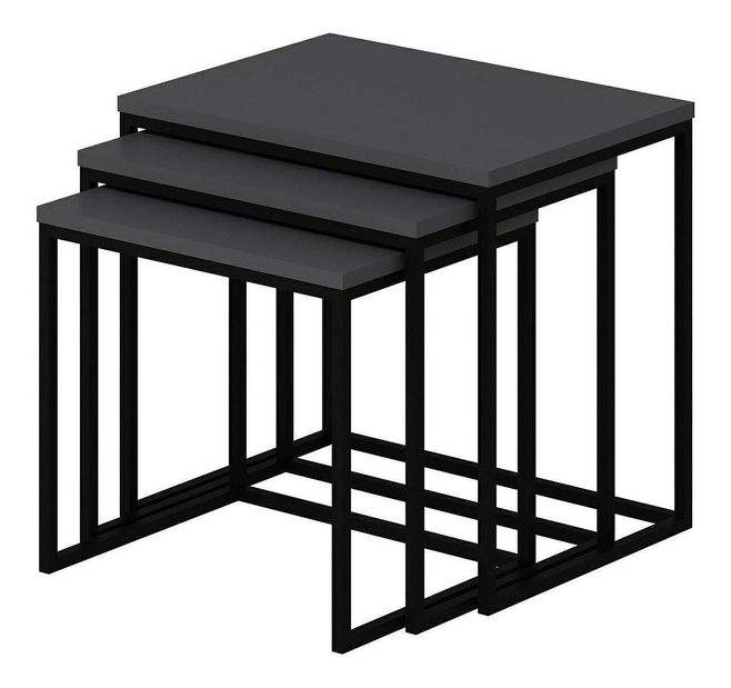 Set 3ks. konferenčných stolíkov Lokeku 2 (antracit)