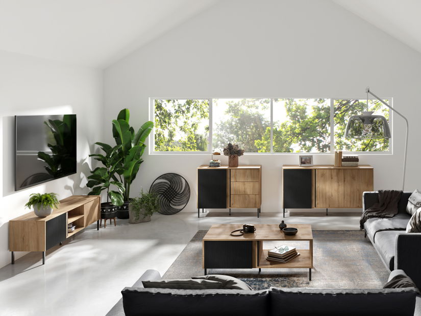 Dulap Munkki 4 (stejar + negru)