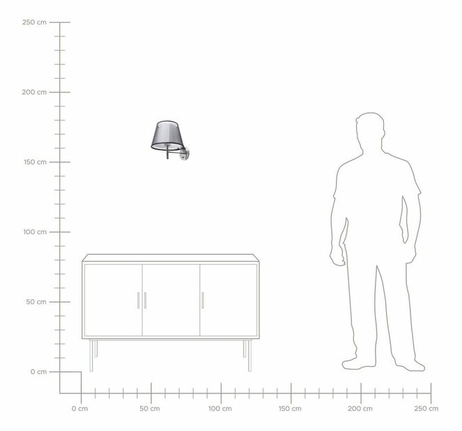 Lampă cu pandantiv Comal (gri)