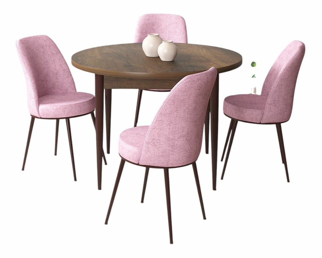 Jedálenský set Torra (orech barokový + ružová) (pre 4 osoby)