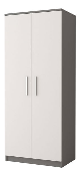 Šatníková skriňa Oleg II (biela + sivá)