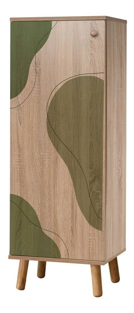 Set za predsoblje Beside 24 (hrast sonoma + zelena)