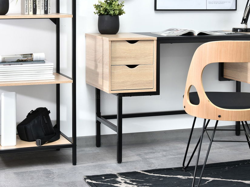 PC stolík Laft (dub + čierna)