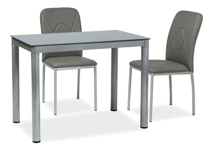 Blagovaonski stol Gabriel (siva + siva) (za 4 osobe)