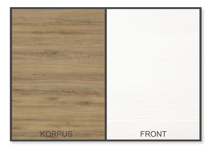 Polcos szekrény Best 06 Vad tölgy + Fehér