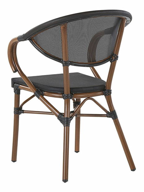 Set 4 ks. záhradných stoličiek Carlene (tmavosivá)