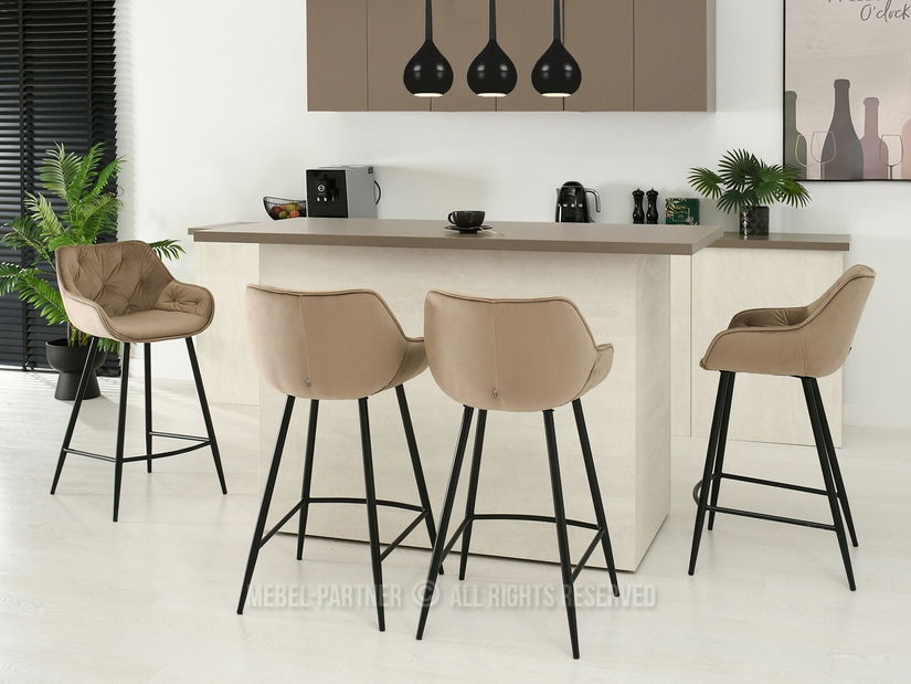 Stolička Lars (béžová + čierna)