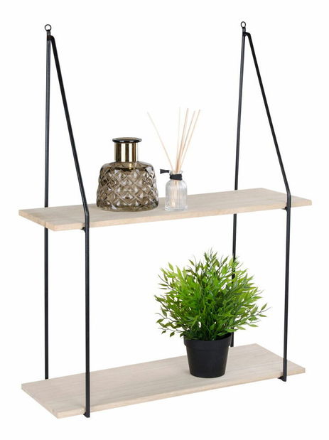 Polička Hesperia (čierna + prírodná)