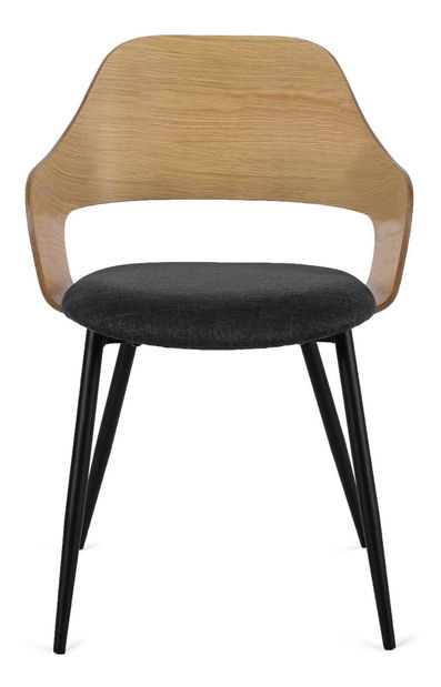 Scaun sufragerie Obvio (stejar auriu + negru) 