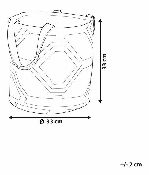 Textilný kôš 33x33 cm HANNOVER (textil) (biela)