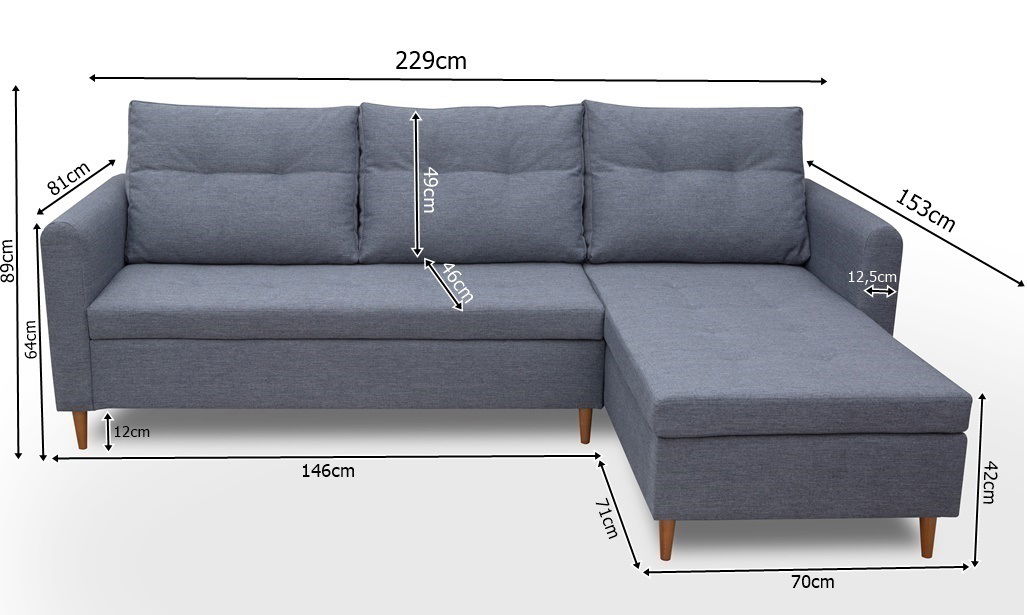 Colțar Aurelio (gri deschis) (cu taburete) (D) *vânzare