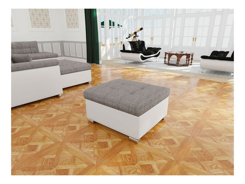 Taburete Toneda mic (Gri deschis + Alb) 