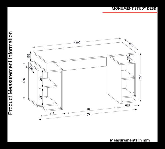 PC stolić Magda (bijela + orah)