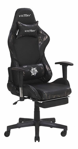 Uredska stolica VITTORE (sintetička koža) (crna + camo)