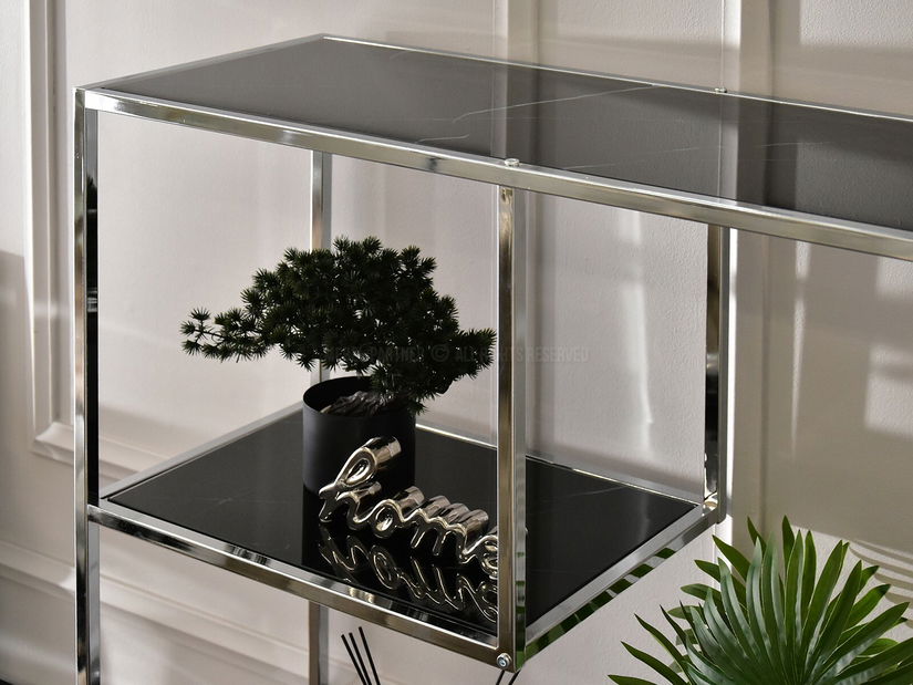 Regál Crips (fekete márvány + króm)