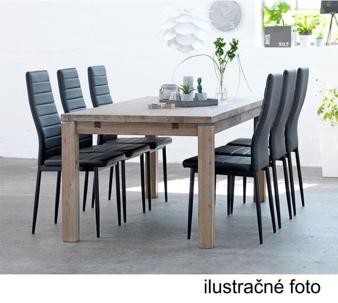 Set 5 ks. jedálenských stoličiek Collort nova (biela ekokoža)