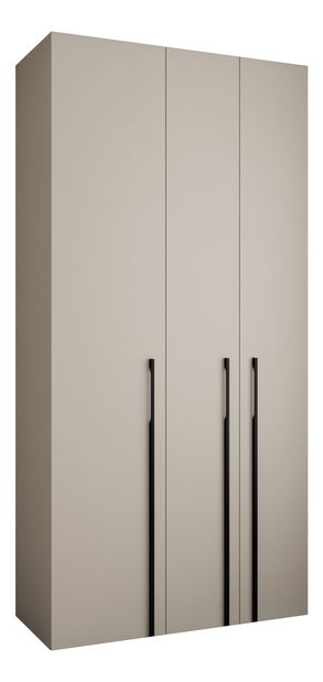 Ruhásszekrény 120 cm Carmela 50-3 (kasmír + fekete)