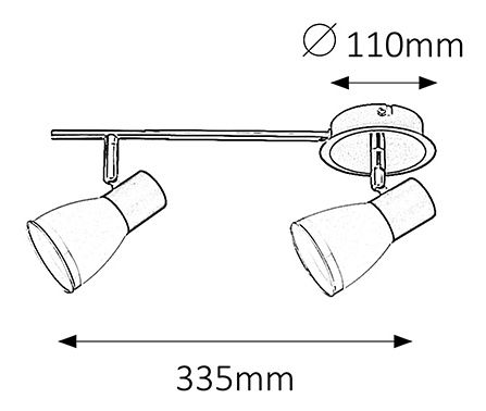 Spot LED Ati 5977 (negru + crom)