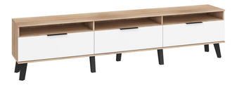 Masă TV/Dulap Shela SVN-12 (stejar sonoma deschis + alb lucios)