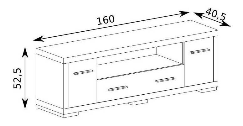 TV asztal/Szekrény Vega 23 (világos santana tölgy)