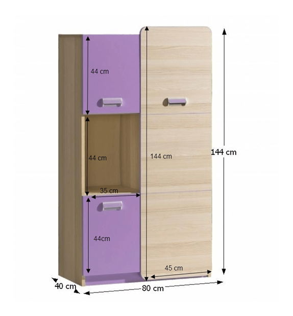 Skrinka Echo L5 fialová