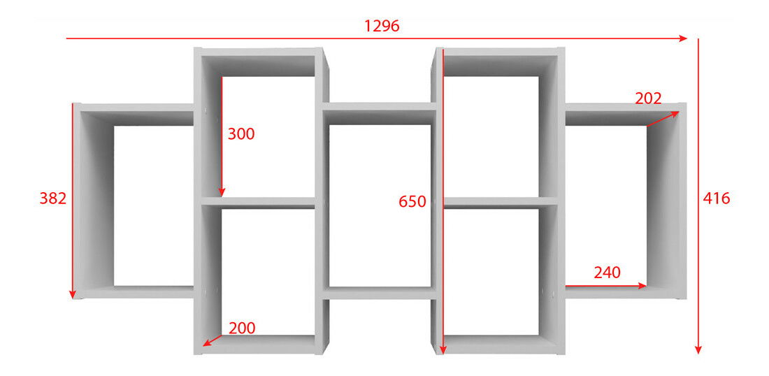 Raft de perete Batiscafo 1 (alb)