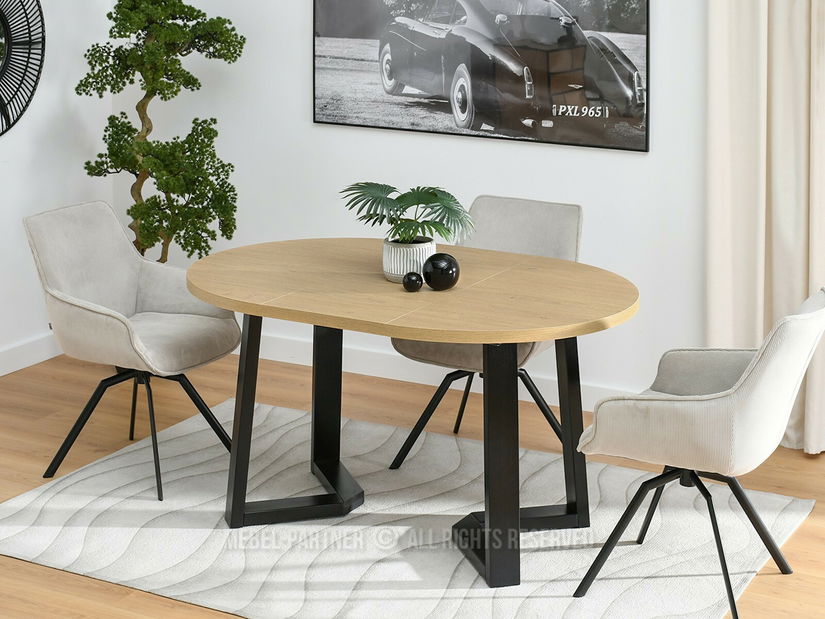 Masă sufragerie Aceptar (stejar + crem)