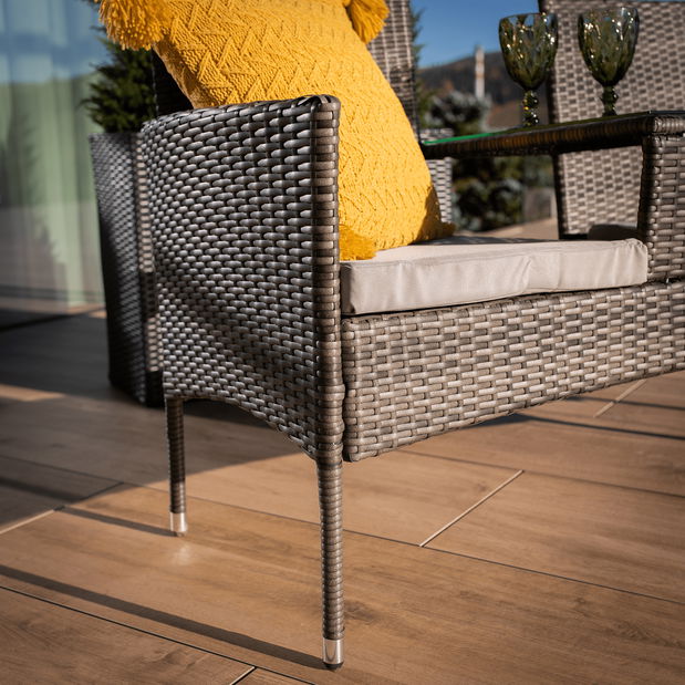 Záhradný dvojsed Lallea (sivá)