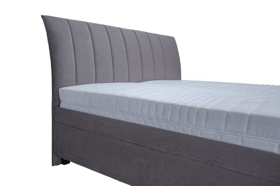 Manželská posteľ 180 cm Blanár Mauri (sivá) (s roštom)