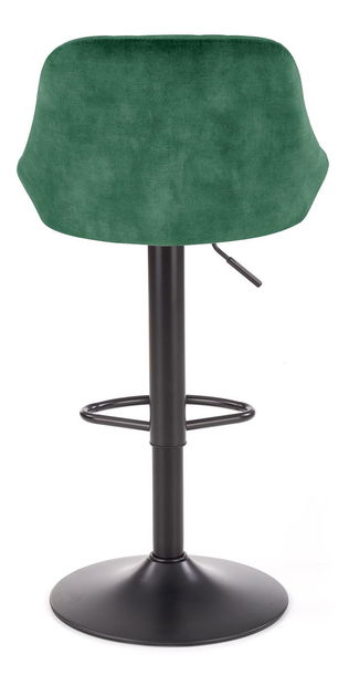 Barová stolička Henrietta (tmavozelená + čierna)