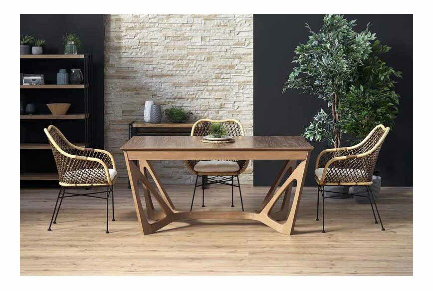 Blagovaonski stol na razvlačenje 160-240 cm Wanny (orah) (za 6 do 8 osoba)