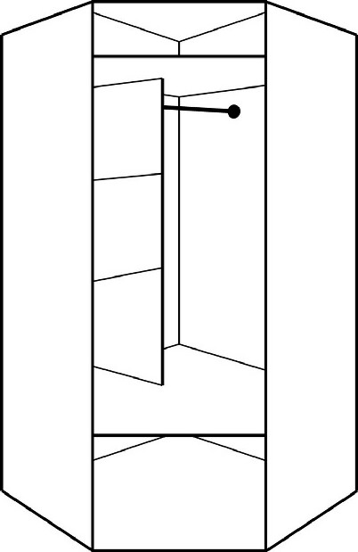 Sarok gardróbszekrény Janie (tükörrel) *kiárusítás