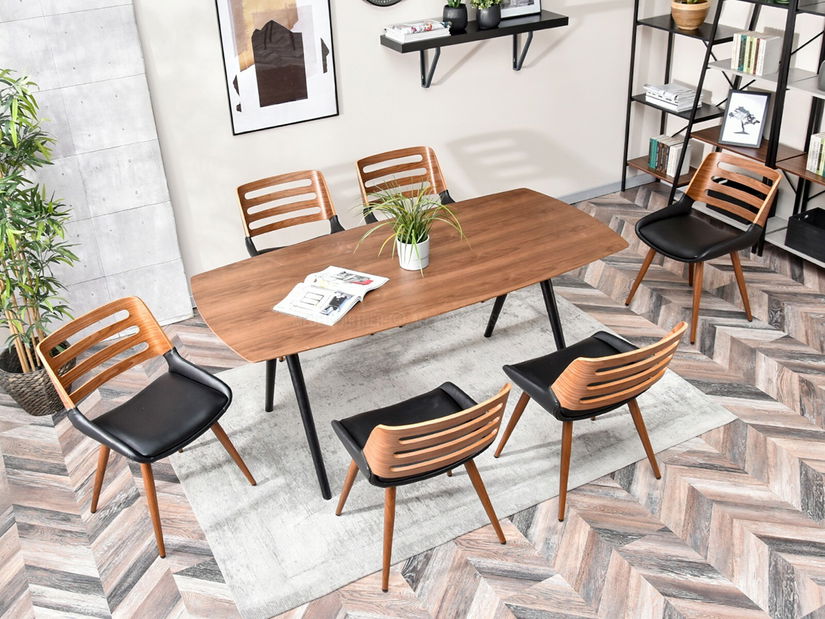 Stolička Kian (orech tmavý + orech)