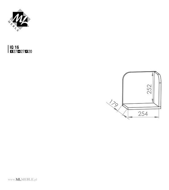 Polička IQ 16 (malinová)