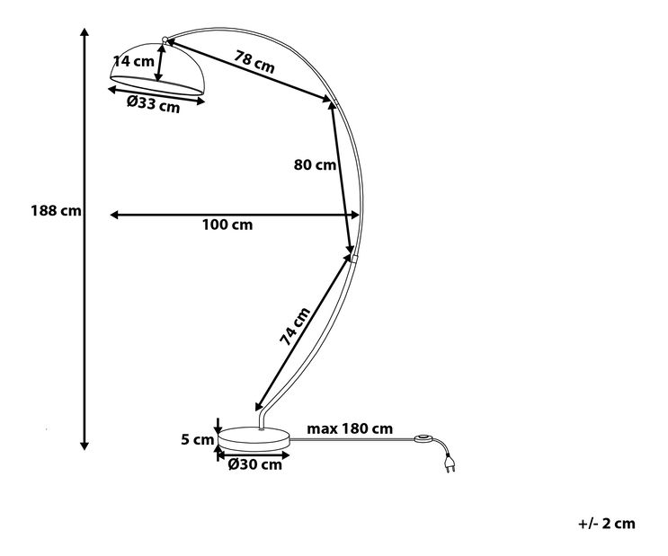 Állólámpa Karna (ezüst)