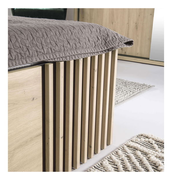 Manželská posteľ 180 cm Claudi 16 (s roštom) (dub artisan)