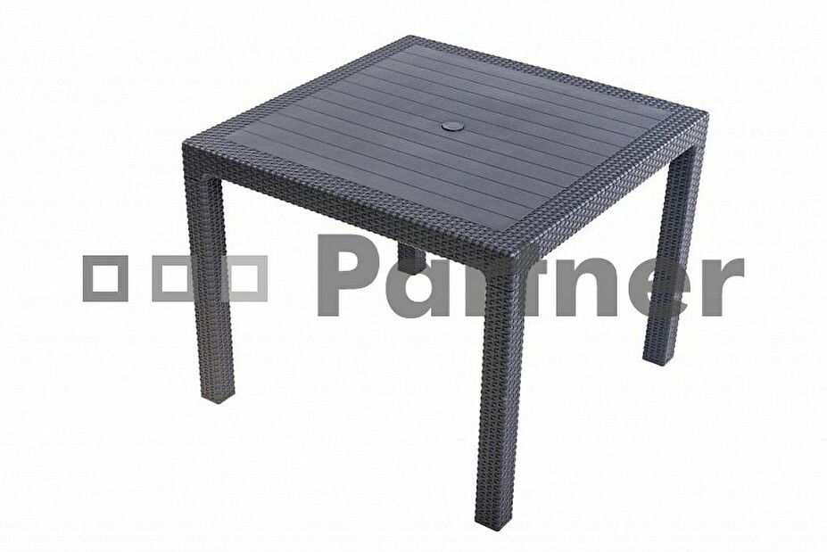 Záhradný nábytok Corfu Mini 1+4 antracit (Umelý ratan) *vankúšiky chrbta ZADARMO