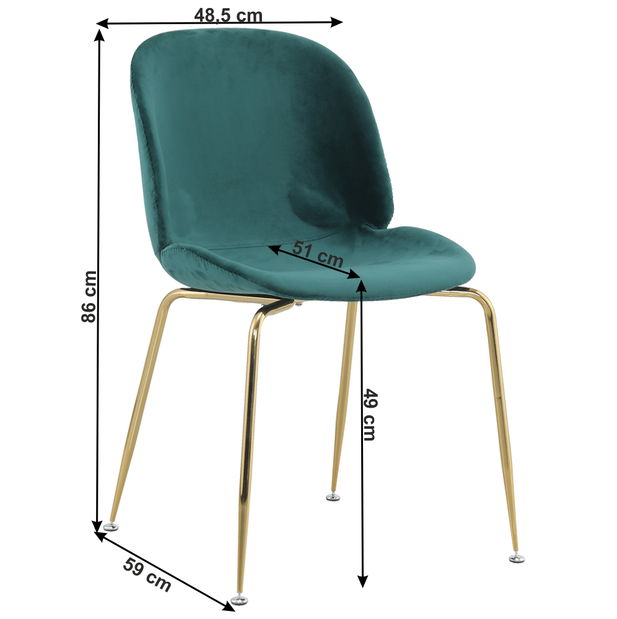 Jedálenská stolička Porry (zelená)