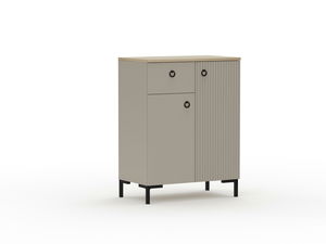 Comodă Demandaron 3 (taupe + stejar silverjack) 