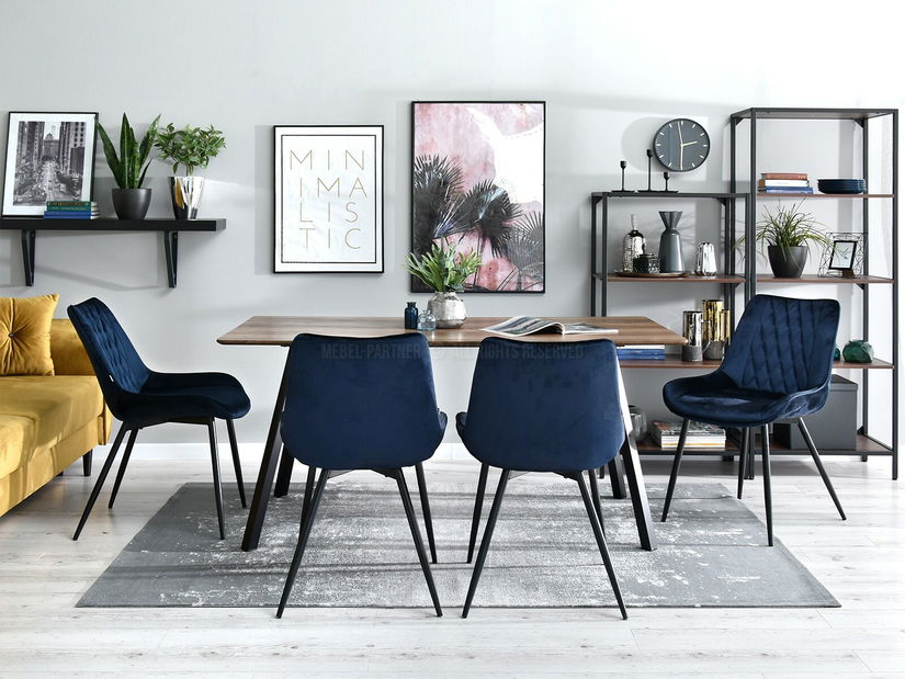 Scaun Aron (albastru marin + cupru)