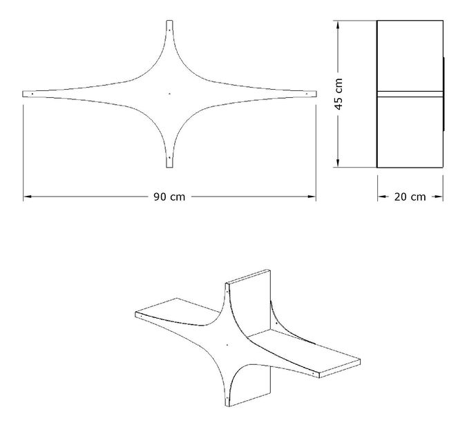 Raft Nupoma 1 (negru + alb) 