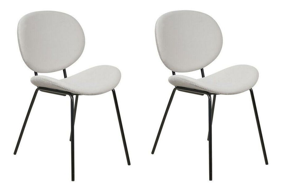 Set 2 buc scaune de sufragerie Luaza (gri)