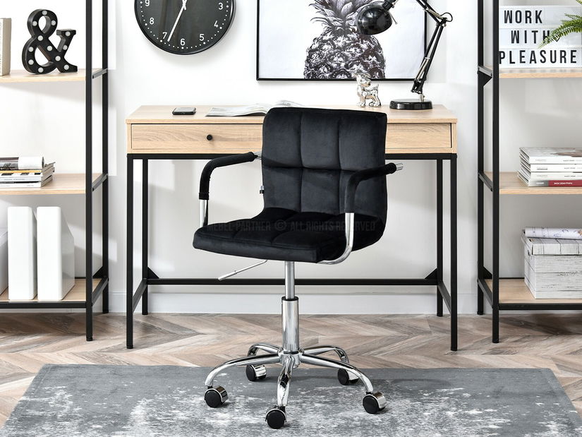 Scaun Elita (negru + crom)