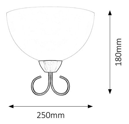 Nástenné svietidlo Aurelia 7137 (bronzová + biela)