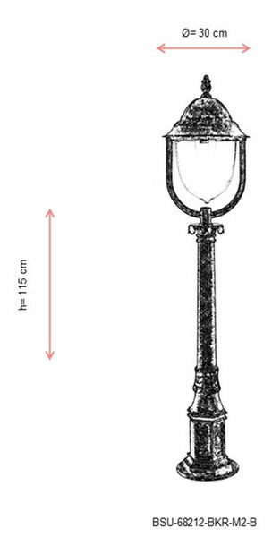 Lampă de podea pentru exterior Ashlea (maro)