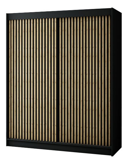 Ruhásszekrény 180 cm Ladonna 1 (matt fekete)